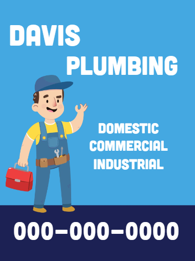 Custom Outdoor Yard Signs Multiple Sizes Plumbing Service