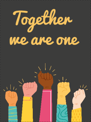 Custom Outdoor Yard Signs Multiple Sizes Together We Are One