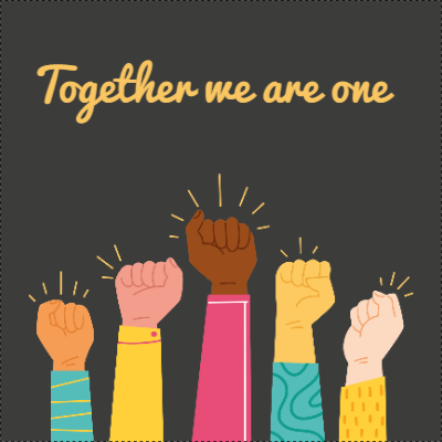 Custom Outdoor Yard Signs Multiple Sizes Together We Are One