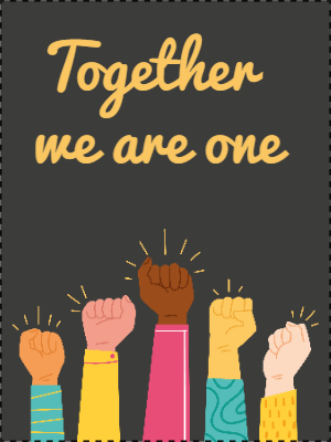 Custom Outdoor Yard Signs Multiple Sizes Together We Are One