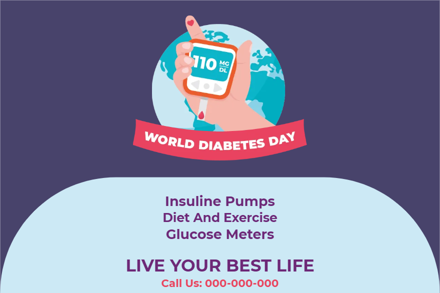 Custom Outdoor Yard Signs Multiple Sizes World Diabetes Day