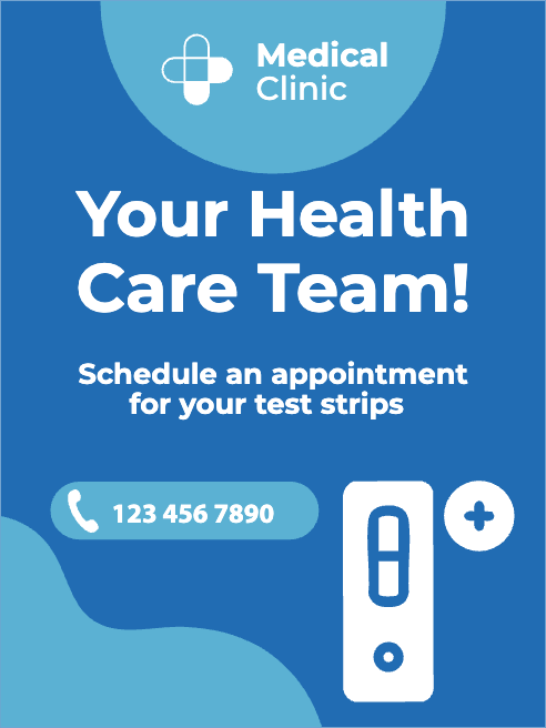 Custom Outdoor Yard Signs Multiple Sizes Schedule Appointment for Test Strips