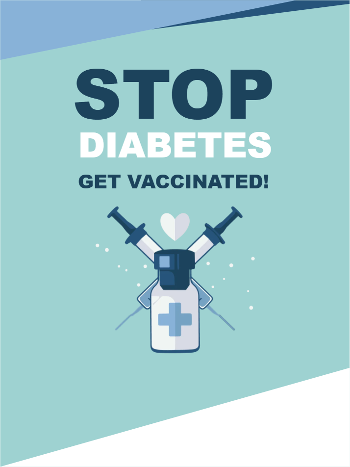 Custom Outdoor Yard Signs Multiple Sizes Stop Diabetes Get Vaccinated