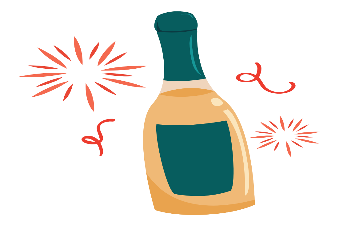 Custom Outdoor Yard Signs Multiple Sizes New Year Wine Bottle