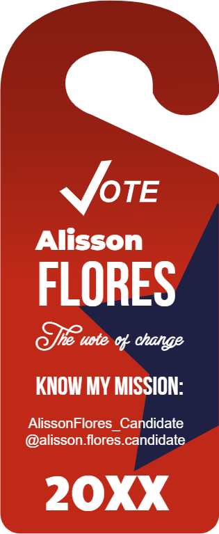 Custom Door Hangers for Alisson Flores