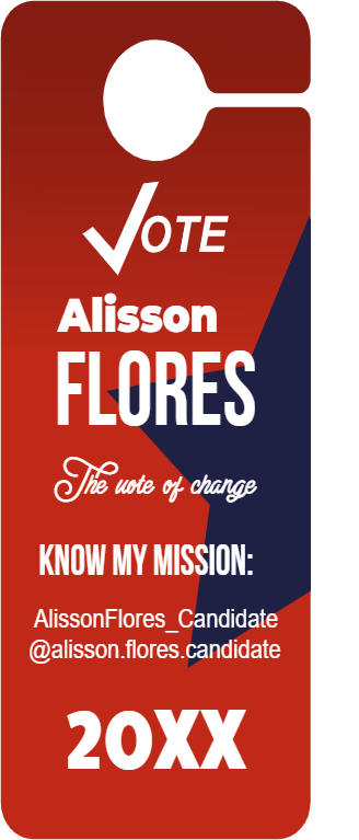 Custom Door Hangers for Alisson Flores