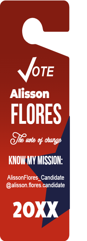 Custom Door Hangers for Alisson Flores