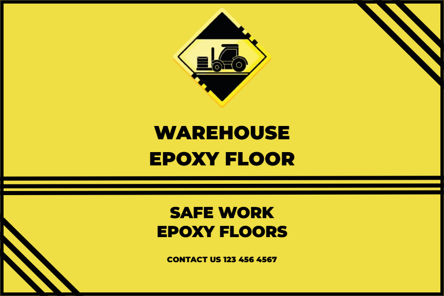 Custom Outdoor Yard Signs Multiple Sizes Warehouse Epoxy Floor
