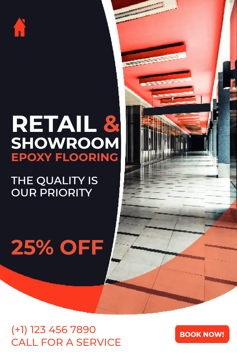 Custom Outdoor Yard Signs Multiple Sizes Retail & Showroom Epoxy Flooring