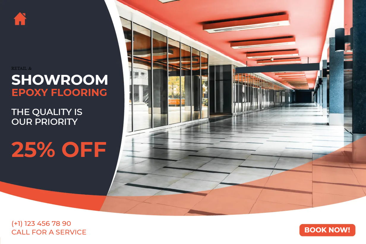 Custom Outdoor Yard Signs Multiple Sizes Retail & Showroom Epoxy Flooring