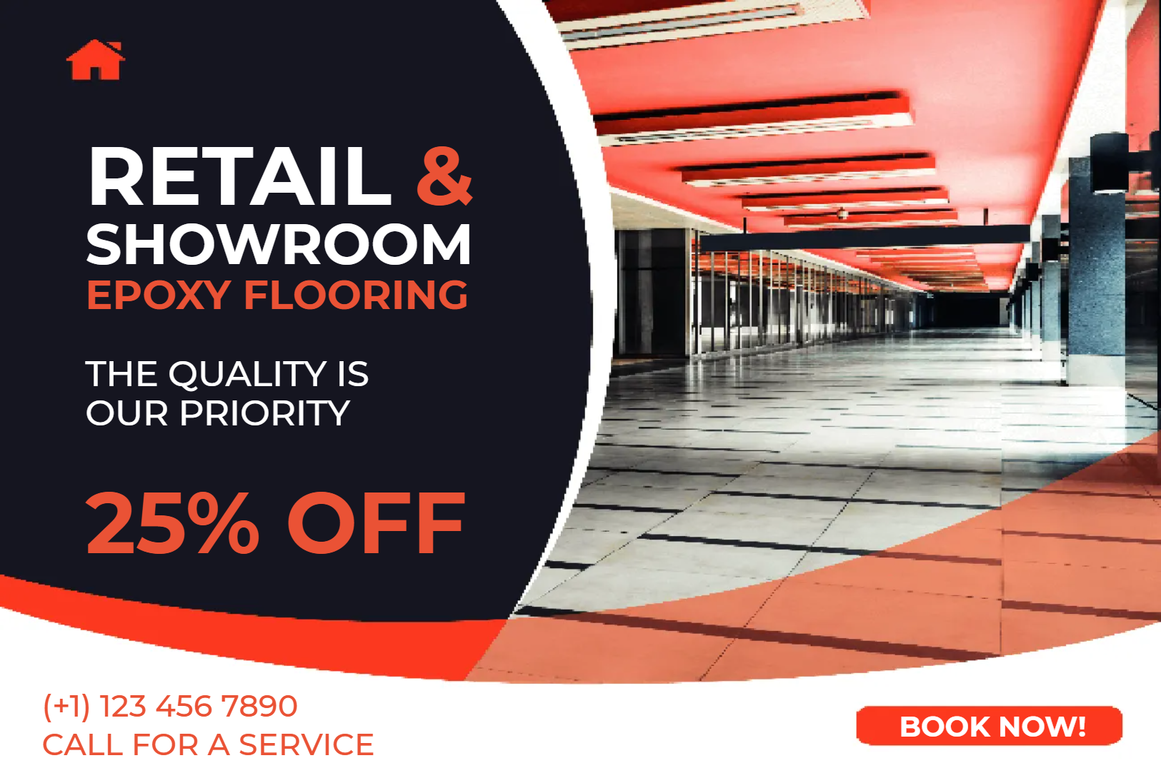 Custom Outdoor Yard Signs Multiple Sizes Retail & Showroom Epoxy Flooring