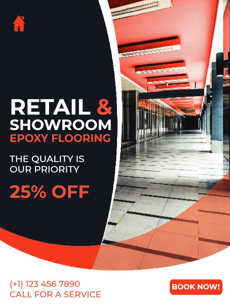 Custom Outdoor Yard Signs Multiple Sizes Retail & Showroom Epoxy Flooring