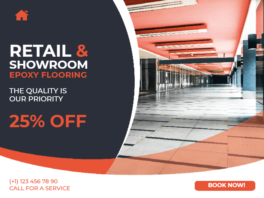 Custom Outdoor Yard Signs Multiple Sizes Retail & Showroom Epoxy Flooring