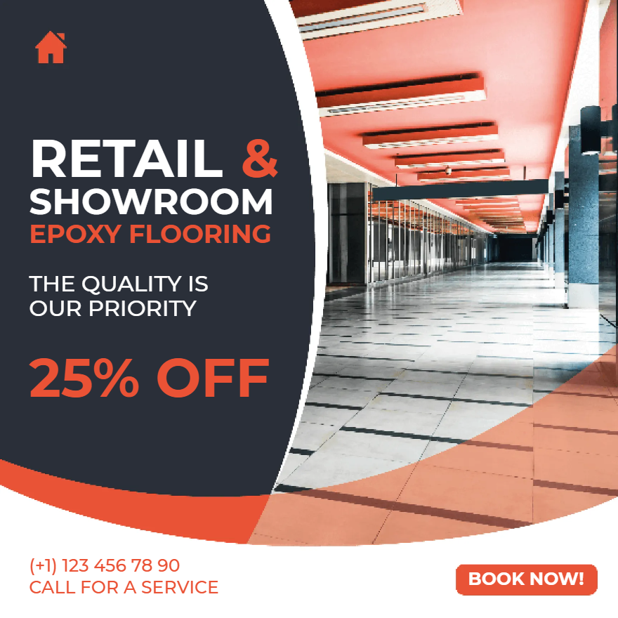 Custom Outdoor Yard Signs Multiple Sizes Retail & Showroom Epoxy Flooring