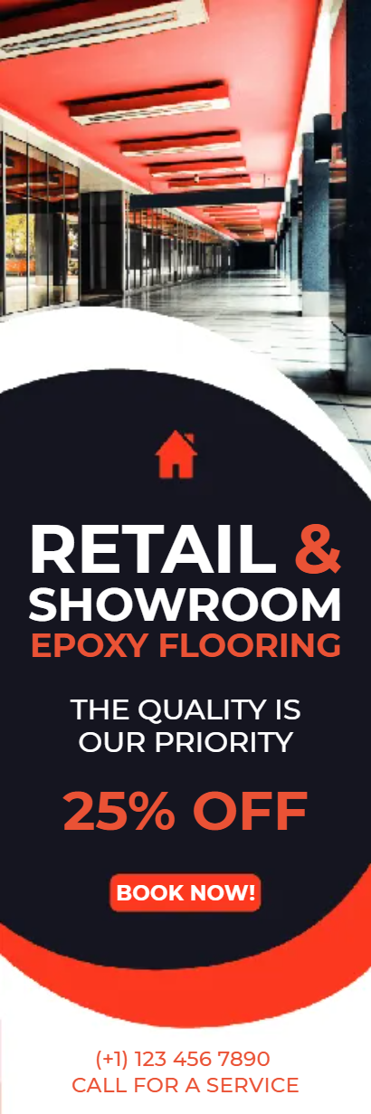 Custom Outdoor Yard Signs Multiple Sizes Retail & Showroom Epoxy Flooring