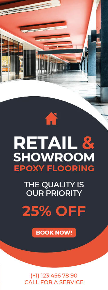 Custom Outdoor Yard Signs Multiple Sizes Retail & Showroom Epoxy Flooring