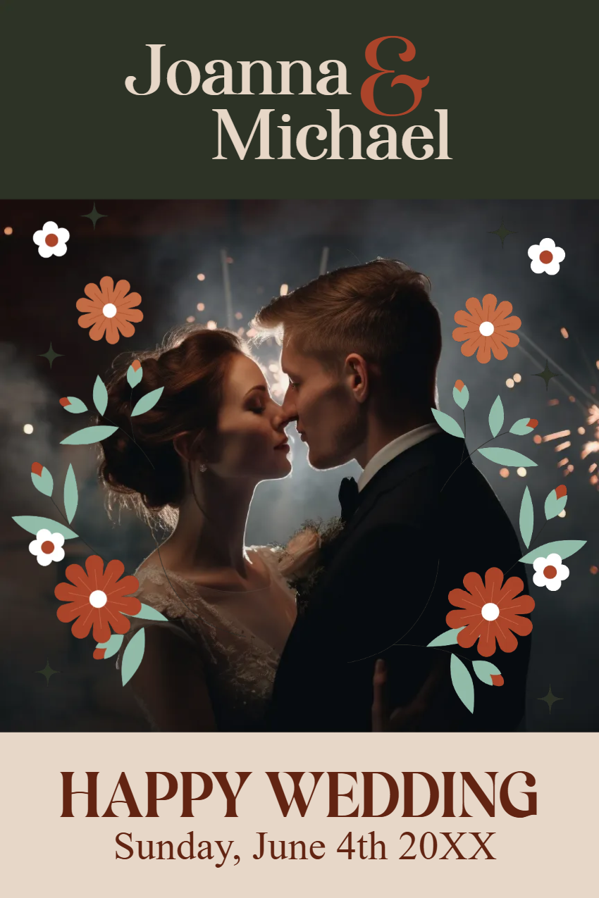 Custom Outdoor Yard Signs Multiple Sizes Happy Wedding