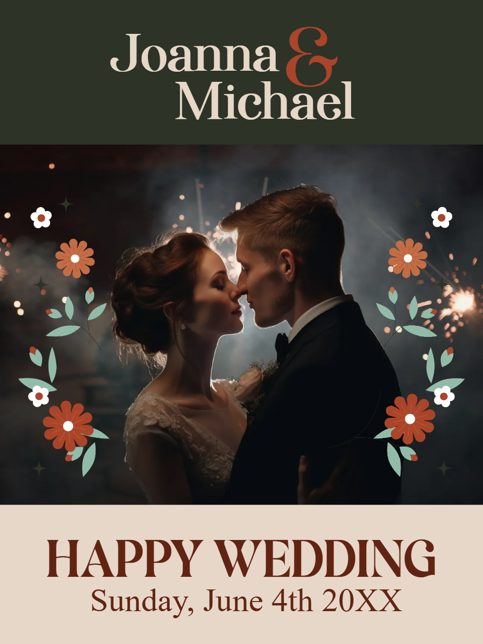 Custom Outdoor Yard Signs Multiple Sizes Happy Wedding