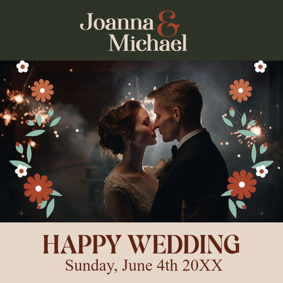 Custom Outdoor Yard Signs Multiple Sizes Happy Wedding