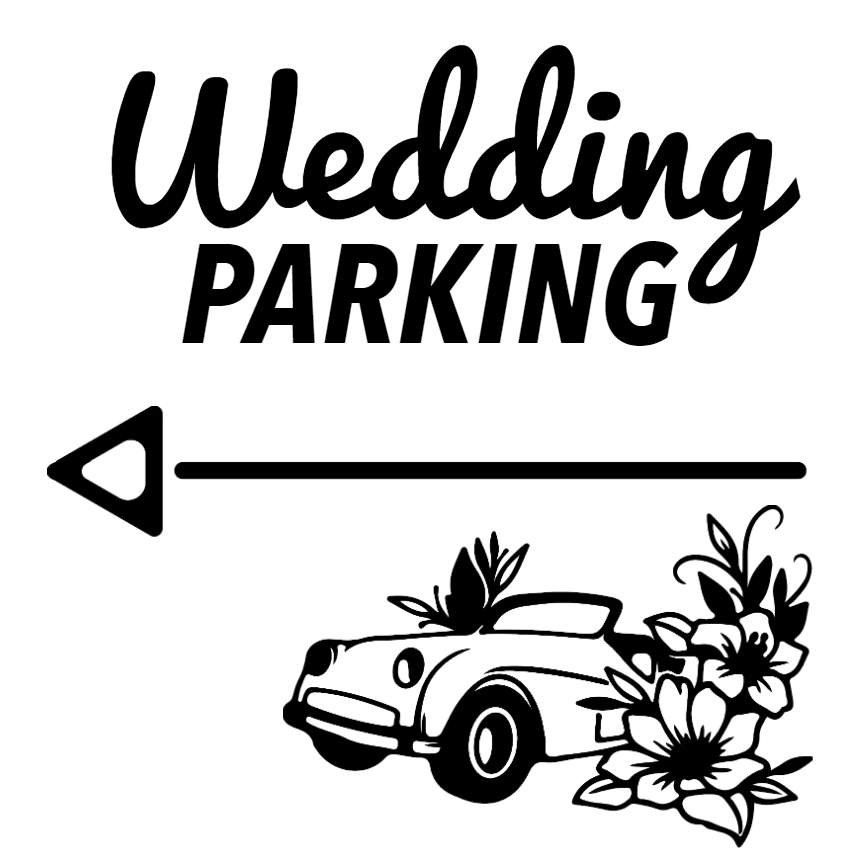 Custom Outdoor Yard Signs Multiple Sizes Wedding Parking