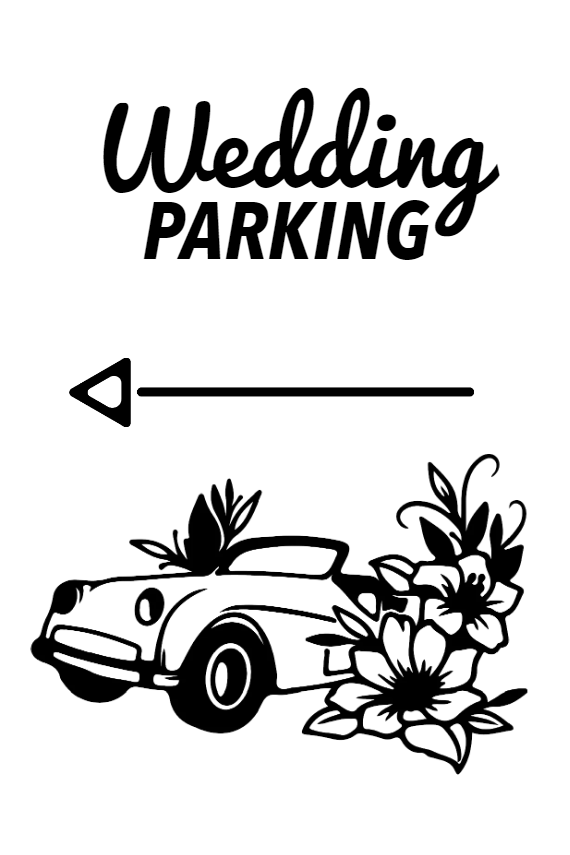 Custom Outdoor Yard Signs Multiple Sizes Wedding Parking