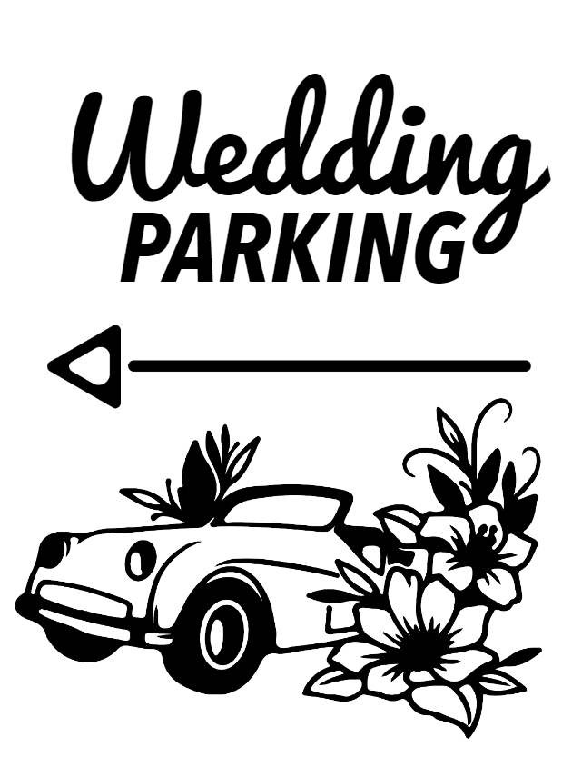 Custom Outdoor Yard Signs Multiple Sizes Wedding Parking