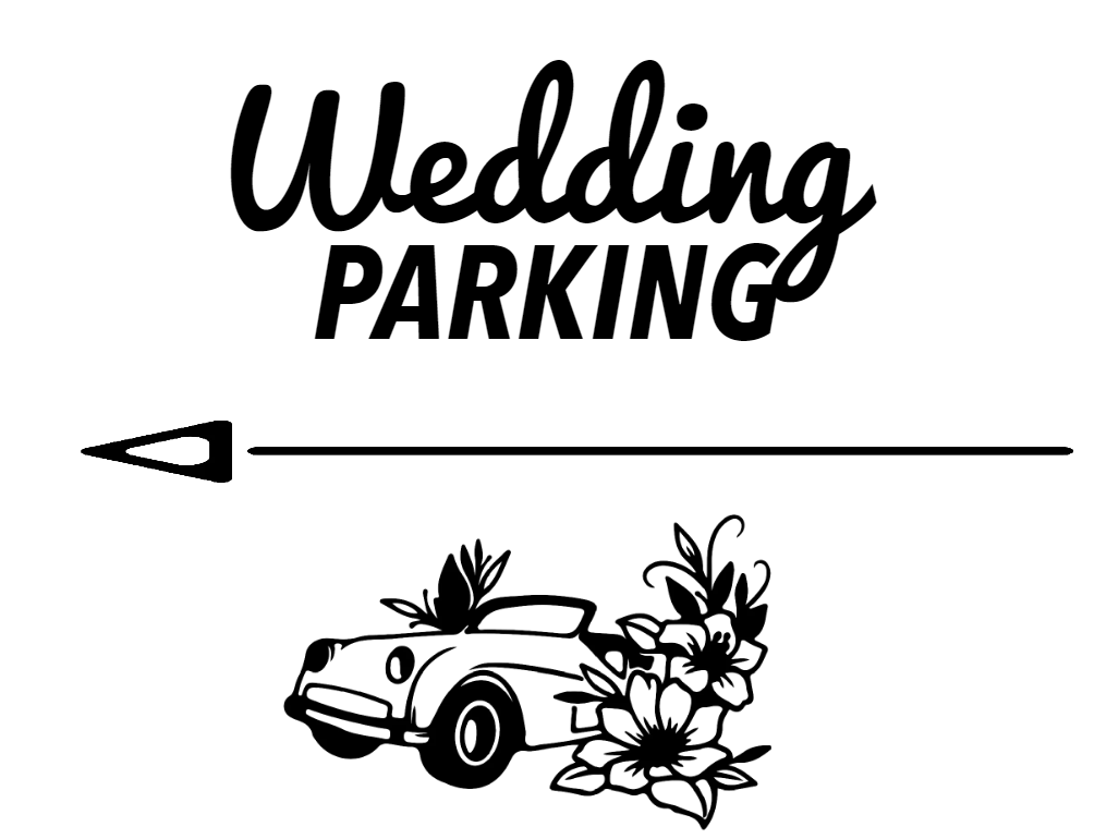 Custom Outdoor Yard Signs Multiple Sizes Wedding Parking
