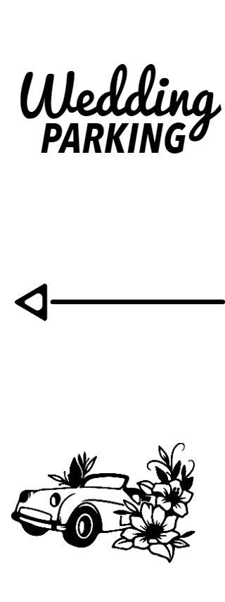 Custom Outdoor Yard Signs Multiple Sizes Wedding Parking