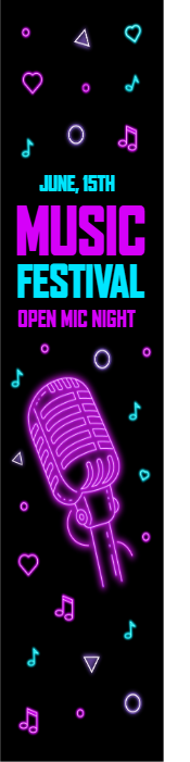 Custom Outdoor Yard Signs Multiple Sizes Music Festival Night