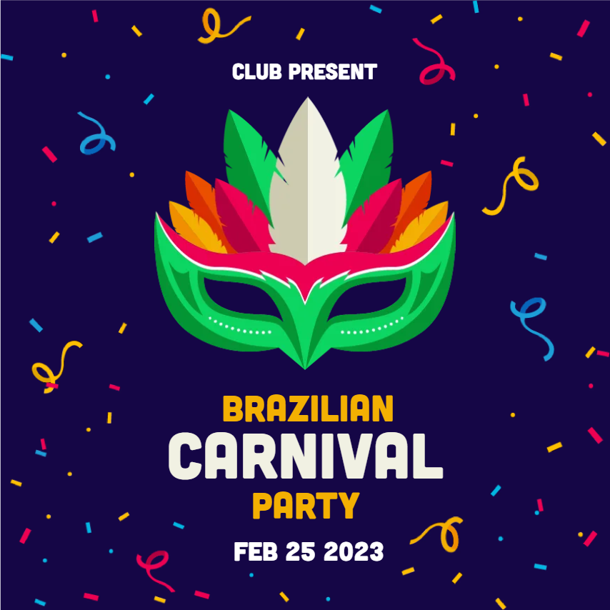 Custom Outdoor Yard Signs Multiple Sizes Brazilian Carnival Party