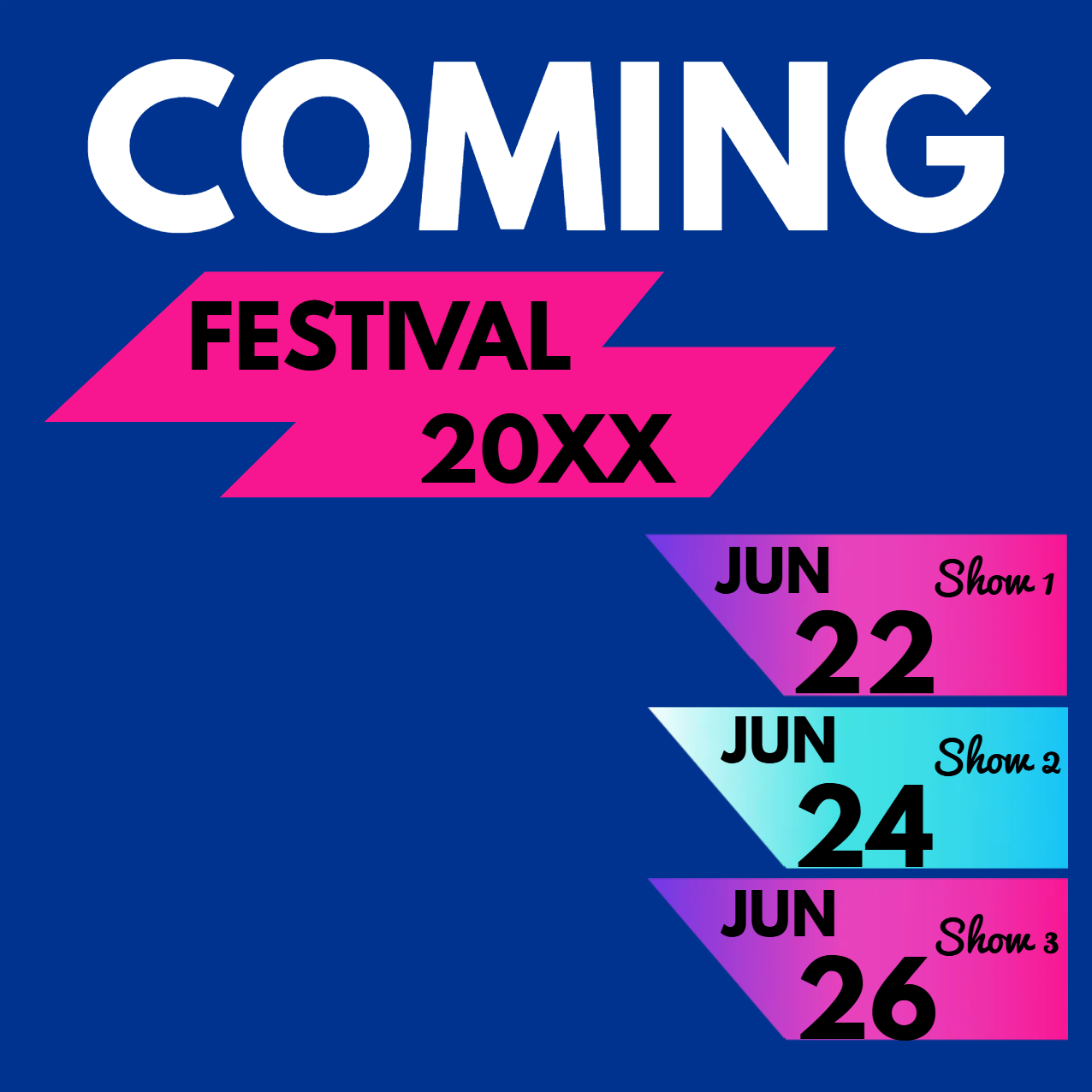 Custom Outdoor Yard Signs Multiple Sizes Festival 20XX