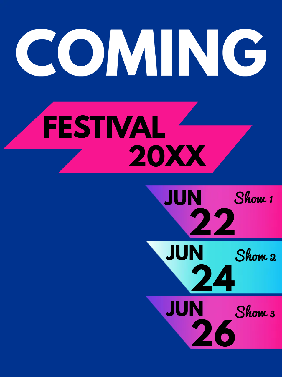 Custom Outdoor Yard Signs Multiple Sizes Festival 20XX