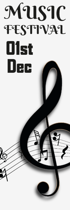 Custom Outdoor Yard Signs Multiple Sizes December Music Festival