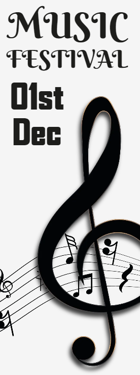 Custom Outdoor Yard Signs Multiple Sizes December Music Festival