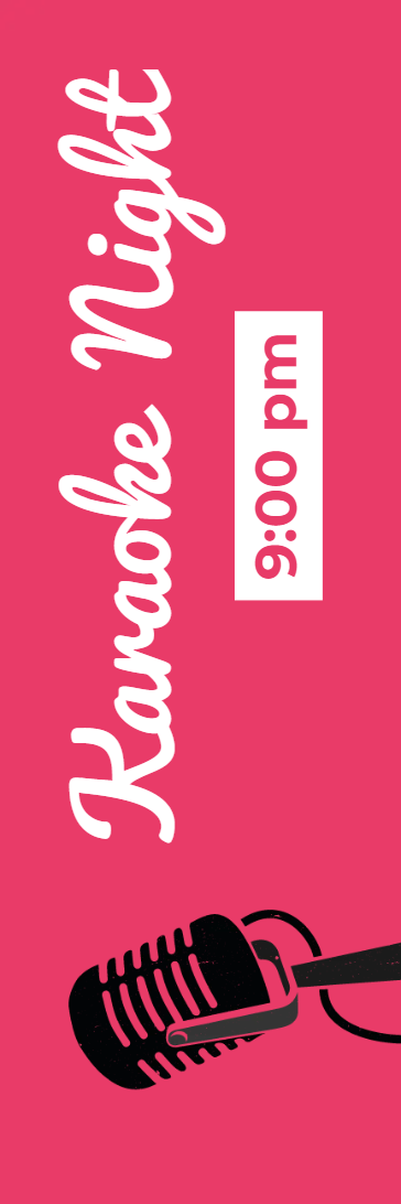 Custom Outdoor Yard Signs Multiple Sizes Karaoke Night