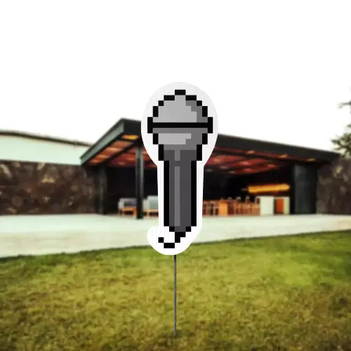 Custom Outdoor Yard Signs Multiple Sizes Microphone