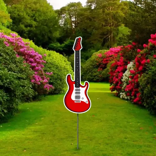 Custom Outdoor Yard Signs Multiple Sizes Guitar