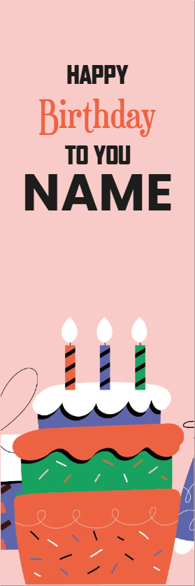 Custom Outdoor Foam Board Sign Happy Birthday