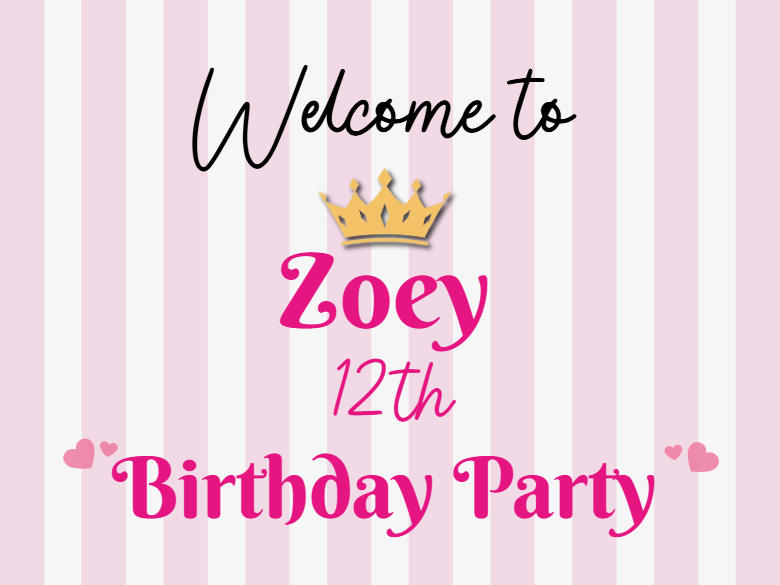 Custom Outdoor Foam Board Signs Zoey 12th