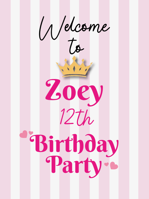 Custom Outdoor Foam Board Signs Zoey 12th