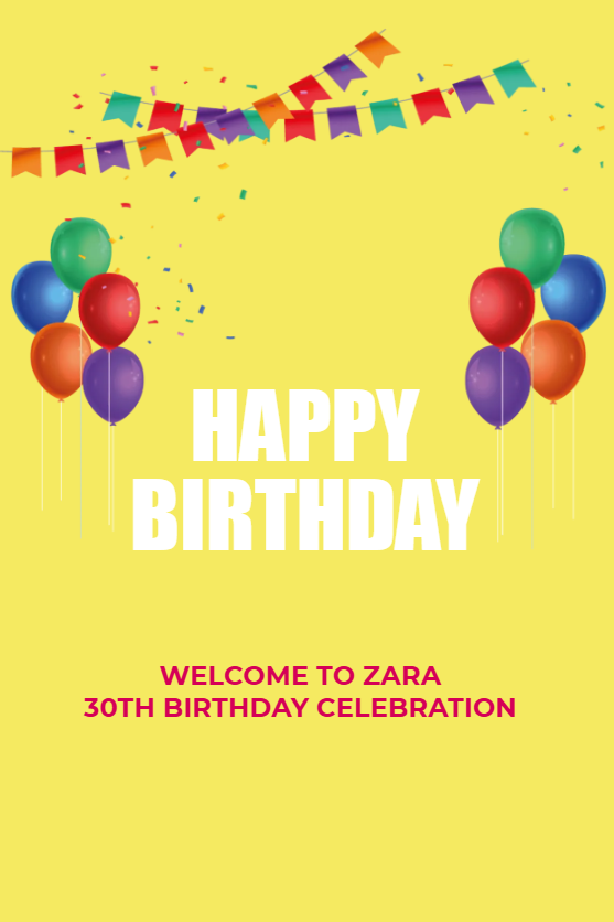 Custom Outdoor Foam Board Signs Zara 30th