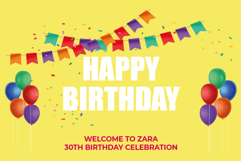 Custom Outdoor Foam Board Signs Zara 30th