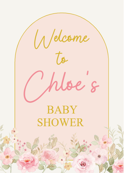 Custom Outdoor Foam Board Signs Welcome to Chloe’s
