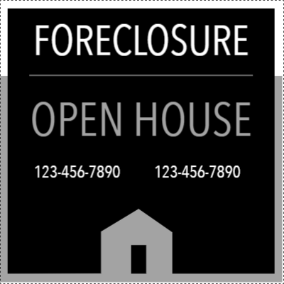 Custom Outdoor Yard Signs Multiple Sizes Foreclosure Open House