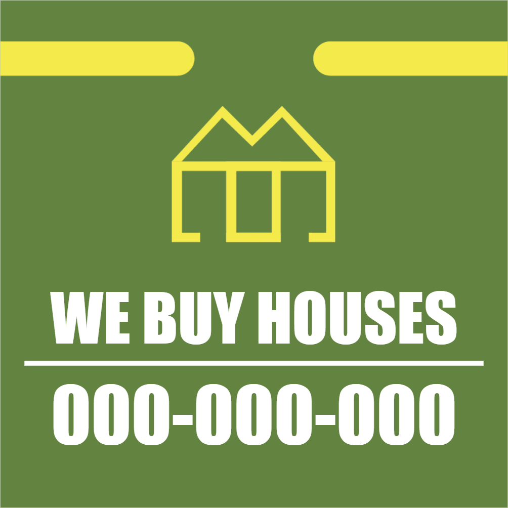 Custom Outdoor Yard Signs Multiple Sizes We Buy Houses