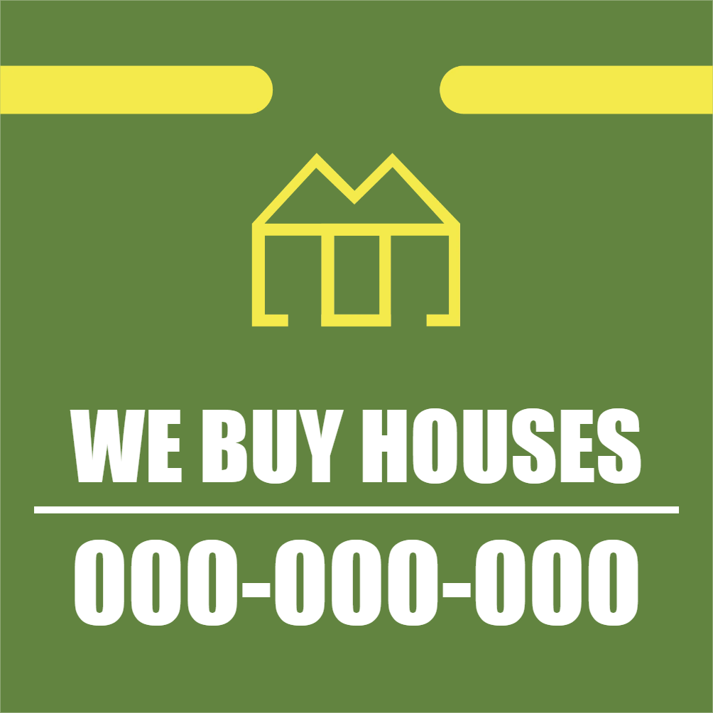 Custom Outdoor Yard Signs Multiple Sizes We Buy Houses