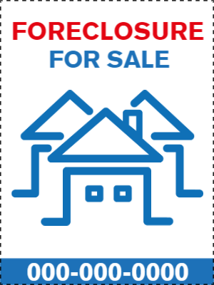 Custom Outdoor Yard Signs Multiple Sizes Foreclosure For Sale
