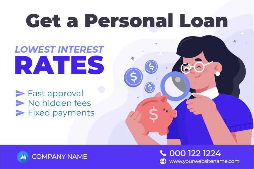 Custom Outdoor Yard Signs Multiple Sizes Get A Personal Loan Today