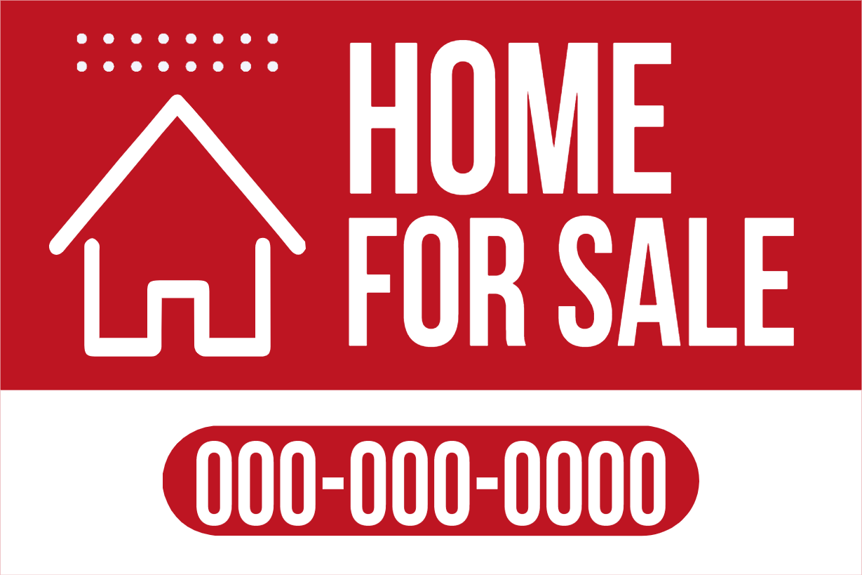 Custom Outdoor Yard Signs Multiple Sizes Home for Sale