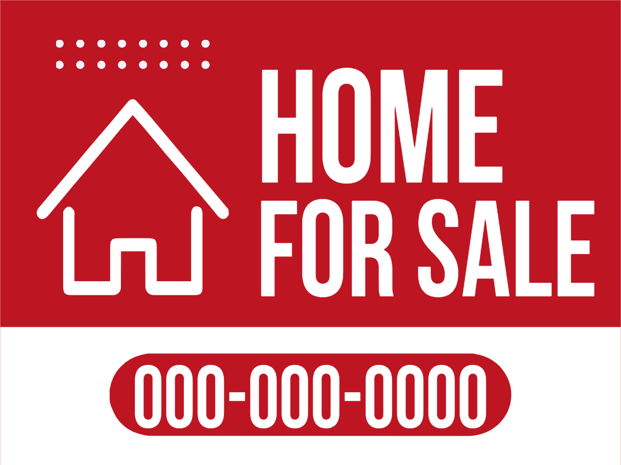 Custom Outdoor Yard Signs Multiple Sizes Home for Sale